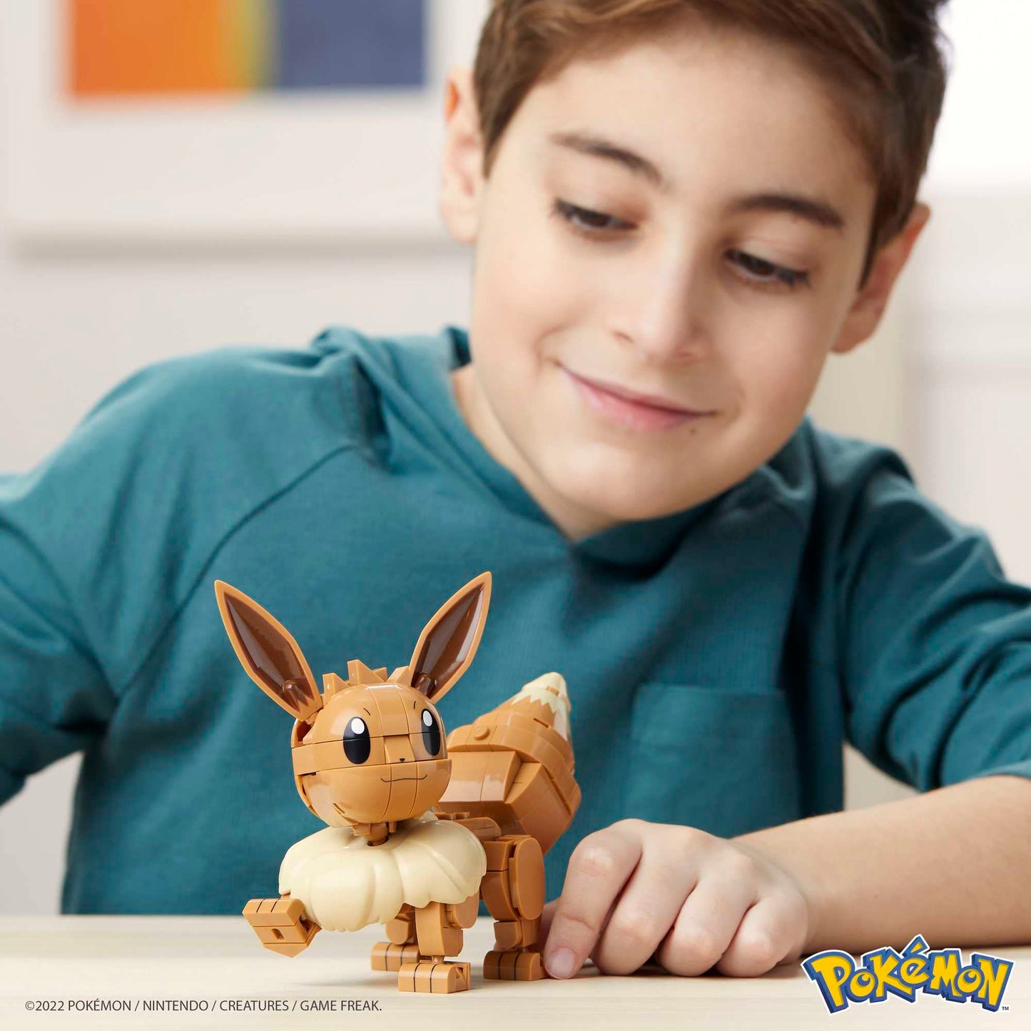 MEGA Pokémon Building Toys Set Build & Show Eevee with 215 Pieces, Articulated and Poseable, 4 Inches Tall, for Kids, HDL84