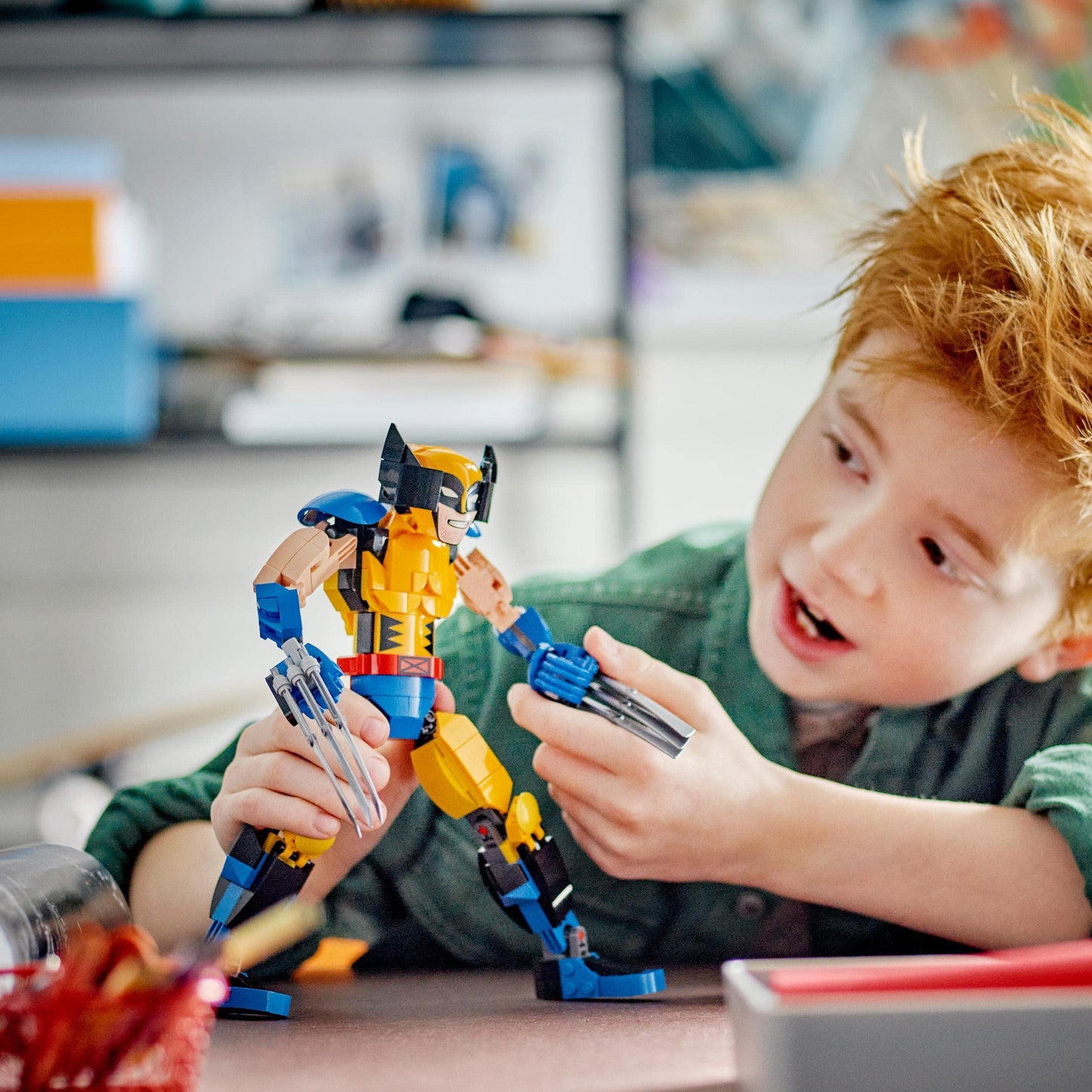 LEGO Marvel Wolverine Construction Figure, X-Men Action Figure Set with 6 Claw Elements, Play and Display Iconic Superheroes Collection, Collectible Toys 76257