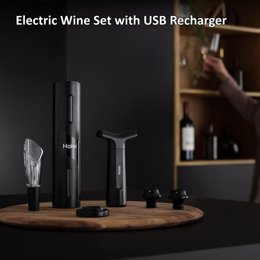 Haier Wine Aerator Pourer And Wine Bottle Stopper Set, Includes Tulip Wine Aerator Pourer, Wine Bottle Stopper, Premium Quality