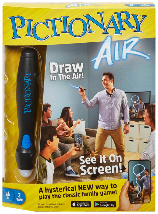 Mattel Games Pictionary Air, Family Board Game for Kids and Adults, Engaging Gift for Kids, Drawing Game for 2 Teams with Multiple Players, Ages 8 and Up, GJG17