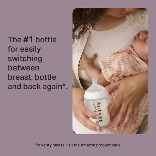 Tommee Tippee Closer to Nature Newborn Baby Bottle Starter Kit, Breast-Like Teats with Anti-Colic Valve, Mixed Sizes and Colours