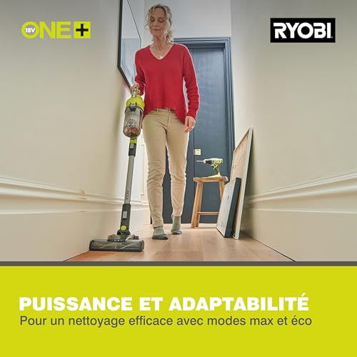 RYOBI RSV18-0 Brushed Stick Vac Hypergreen