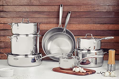 Tramontina Grano Frying Pan Stainless Steel for Induction, Electric, Gas and Ceramic Glass Hobs