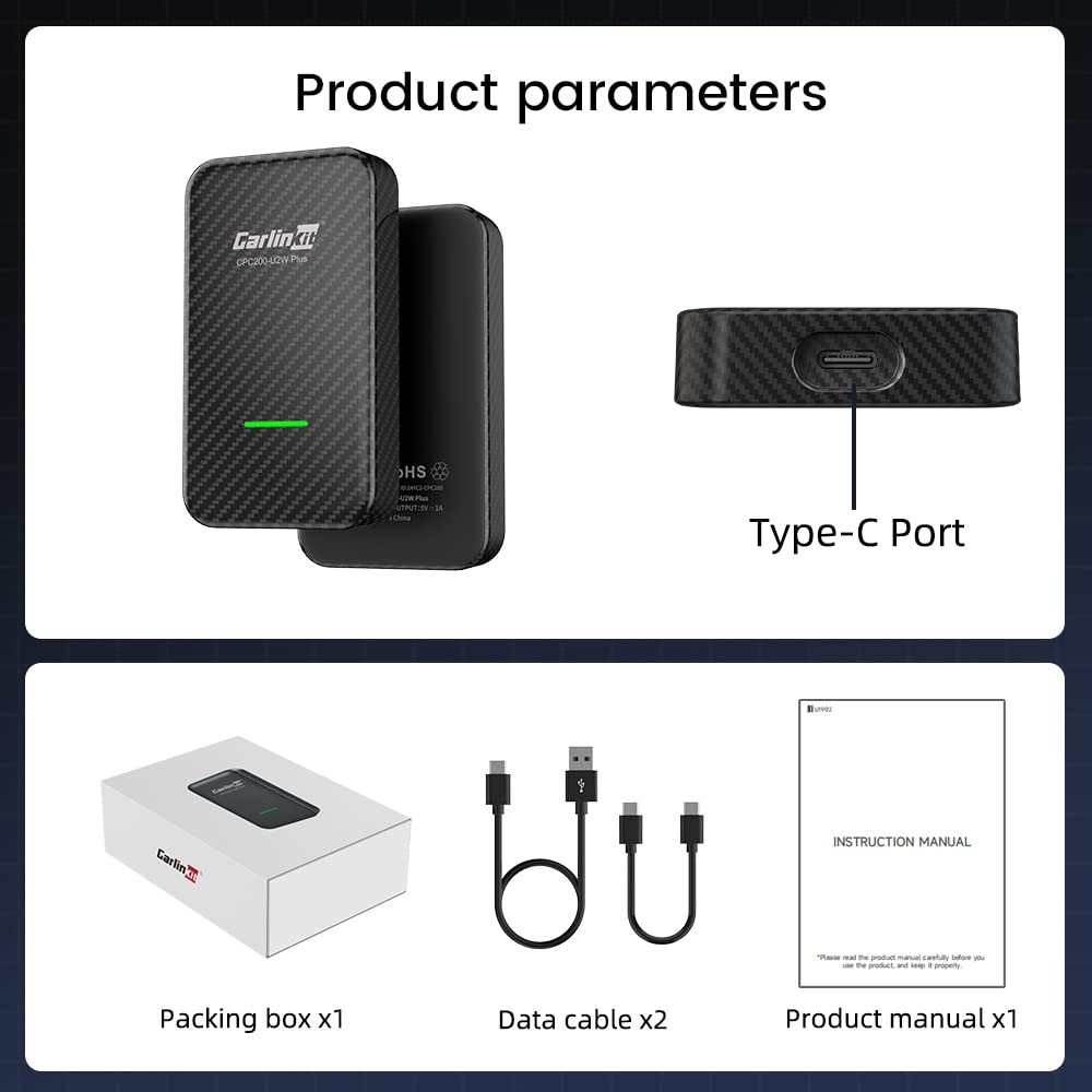 Carlinkit 3.0 Wireless CarPlay Adapter for Factory Wired CarPlay Vehicles,Red UI Interface Upgrade, Compatible with Audi/Porsche/Mercedes/VW/KIA/Hyundai... Online Upgrade IOS16