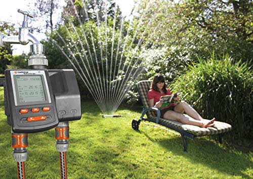 Gardena Irrigation Computer Multicontrol Duo: Automatic Irrigation Control, Weekdays programmable, 22x17.2x17.8 cm