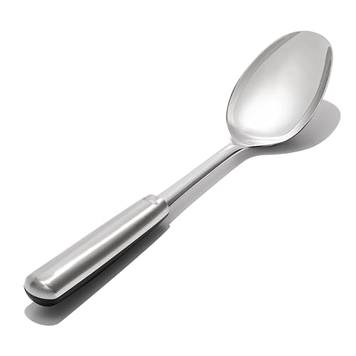 OXO Good Grips Nylon Cooking Spoon - Dishwasher Safe Kitchen Spoon for Non-Stick Cookware - Black, for Sauces and More