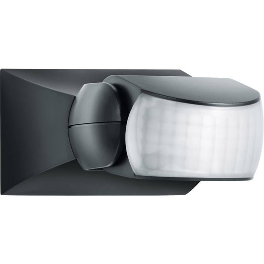 Steinel IS1 Wall/Ceiling Sensor, Black, Motion Detector, Passive Infrared, Energy efficient, IP54, Insulation Class II, for Interior and Exterior, 120 ° Detection.
