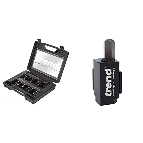 Trend SET/SS8X1/4TC 12-Piece Starter Router Cutter Set, Black/White
