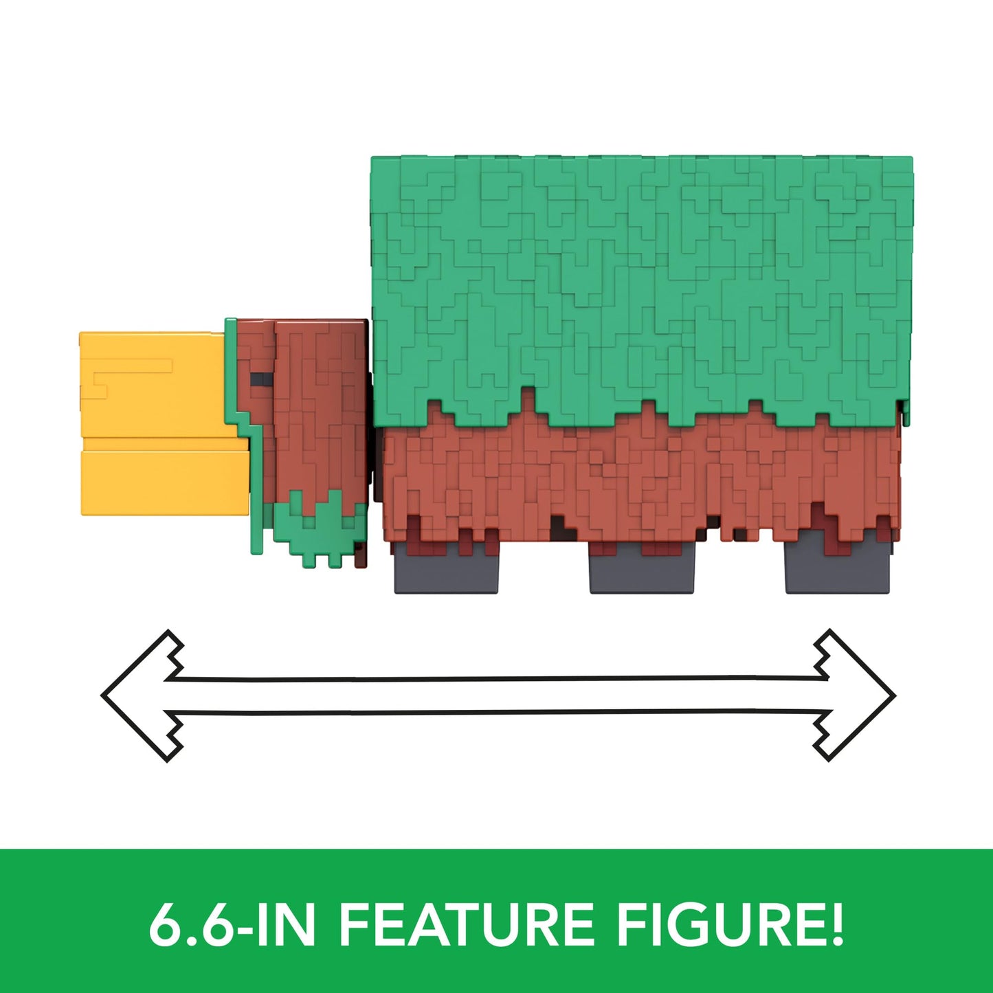 Mattel Minecraft Sniffer Action Figure with Game-Accurate Sounds, 3.25-inch Scale Collectible Toy, Pixelated Design, HXM85