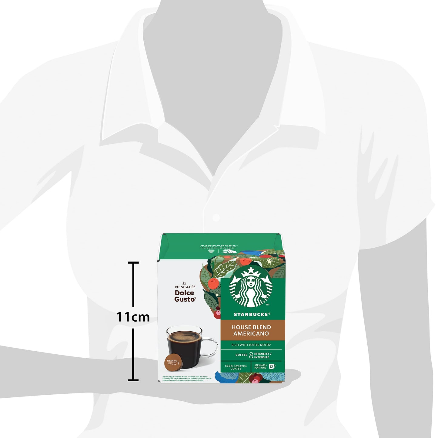 STARBUCKS Americano House Blend Medium Roast Coffee Pods by NESCAFÉ Dolce Gusto - 72 Coffee Americano Pods (6 packs)