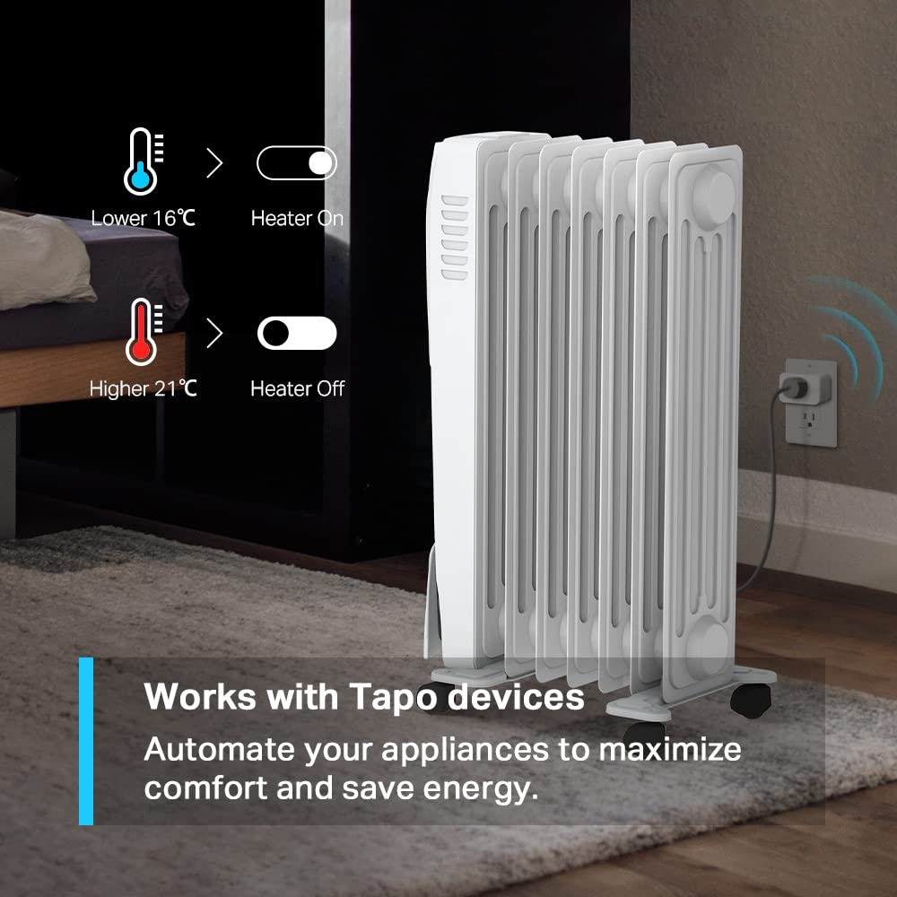 TP-Link Tapo T310 Smart Temperature & Humidity Monitor, Free Data Storage, Visual Graphics, Flexible Installation, App Notifications, Hub H100 Required