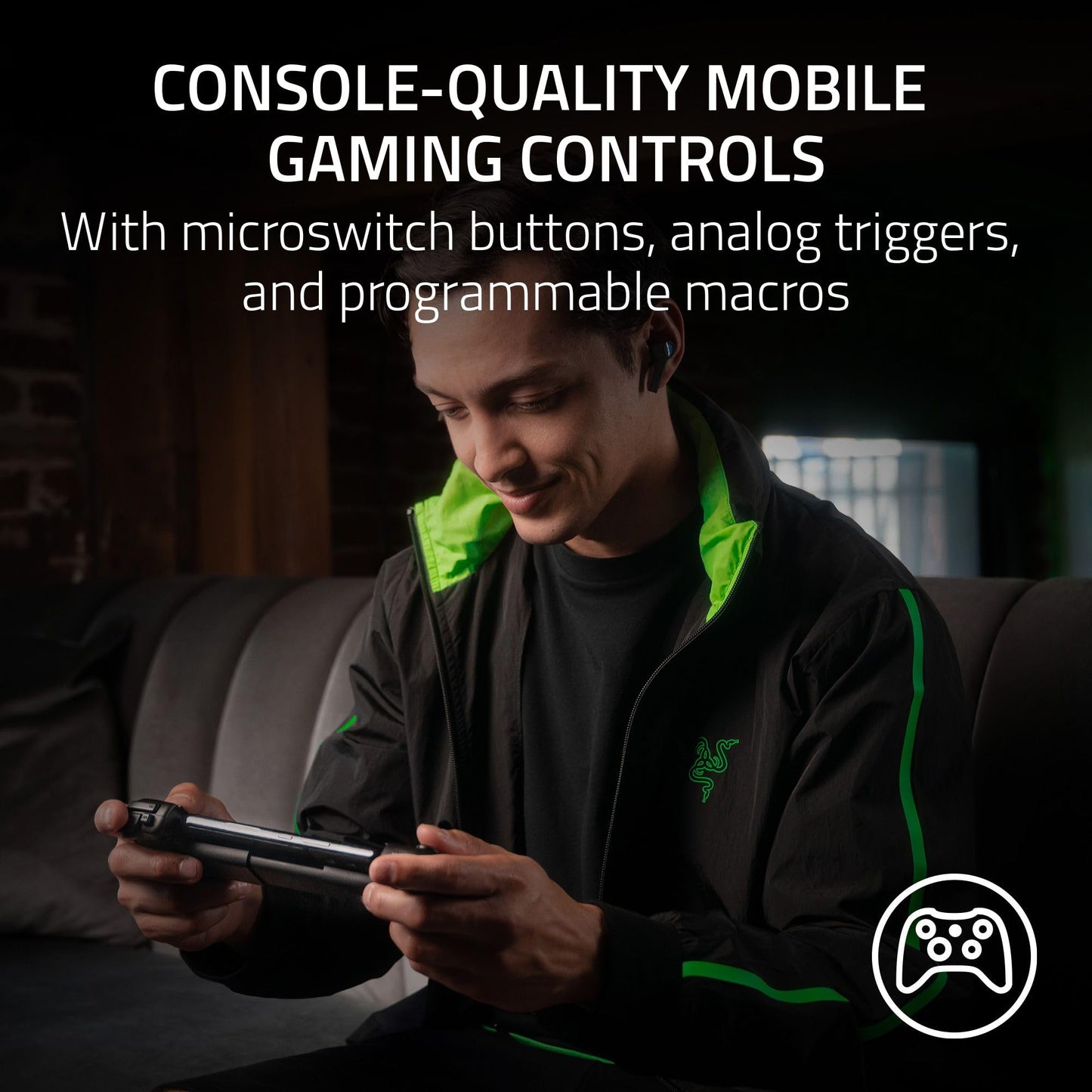 Razer Kishi V2 - for Android Mobile Gaming Controller (Universal Fit with Extendable Bridge, Streaming PC, Console Games, Ergonomic Design, Powered by the Nexus App)