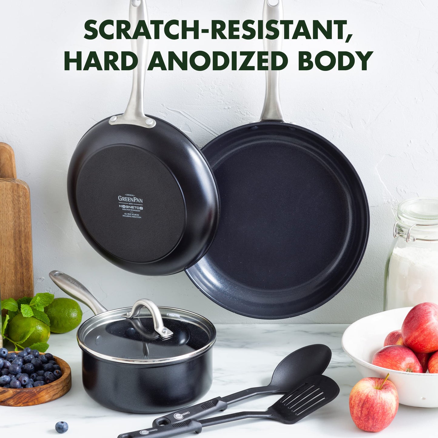 GreenPan Lima Midnight Hard Anodized Healthy Ceramic Nonstick