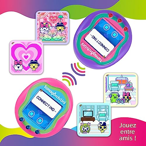 TAMAGOTCHI Bandai Uni Pink Shell Uni The Next Generation of Virtual Reality Pet connecting to the Tamaverse