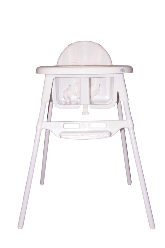 Bebe Style Classic 2-in-1 Highchair with 5 Point Safety Harness, IS6HCWHITE