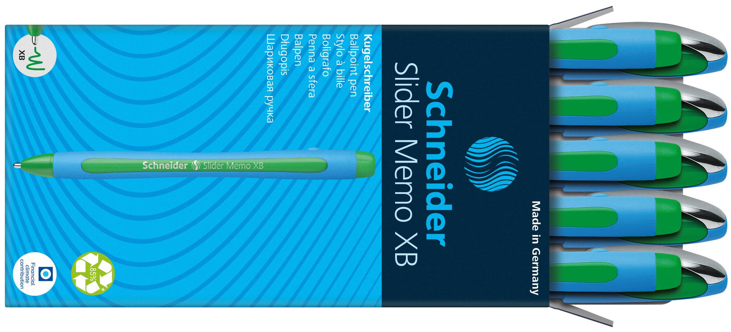 Schneider Slider Memo XB Ballpoint Pen Pack of 10