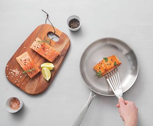 Tramontina Grano Frying Pan Stainless Steel for Induction, Electric, Gas and Ceramic Glass Hobs