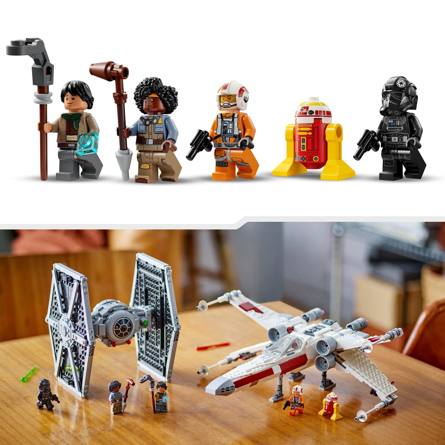 LEGO Star Wars 75393 TIE Fighter & X-Wing Mash-up - Building Toy with 2 Starships, 4 Minifigures and a Droid Figure, Creative Gift for 9+ Year Old Boys and Fans