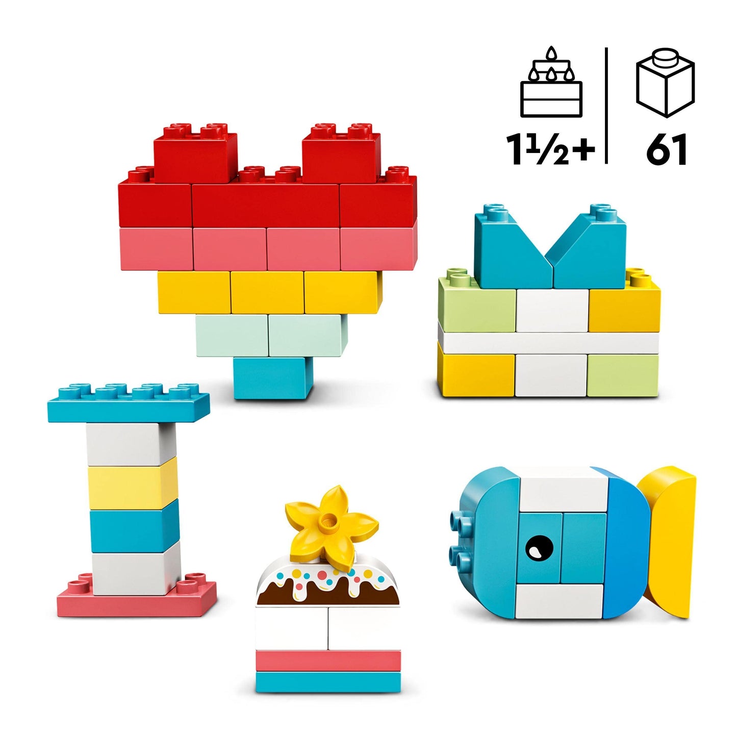 Lego 10909 DUPLO Classic Mein erster Bauspaß, Bausteine-Box, Konstruktionspielzeug, Lernspielzeug zur Entwicklung und zum Lernen für Kleinkinder ab 1,5-3 Jahre