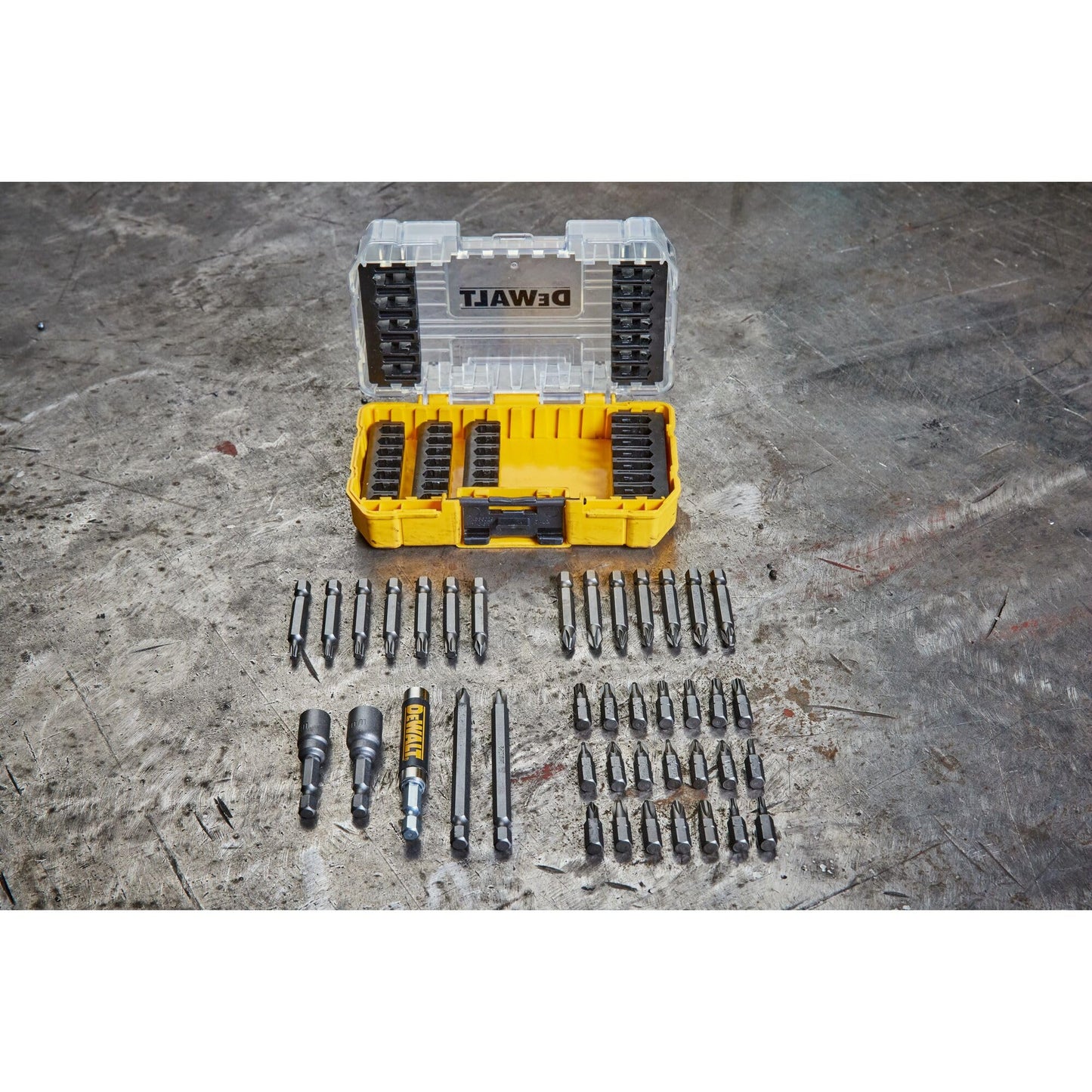 Dewalt DT70702 40 Piece Impact Screwdriver Bit Set + Tough Case Fits TStak Caddy, Black