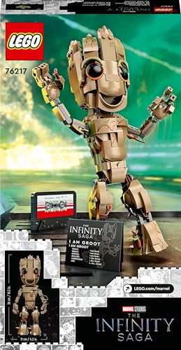 LEGO 76217 Marvel I am Groot Buildable Toy, Guardians of the Galaxy 2 Set, Collectable Baby Groot Model Figure, Gift Idea