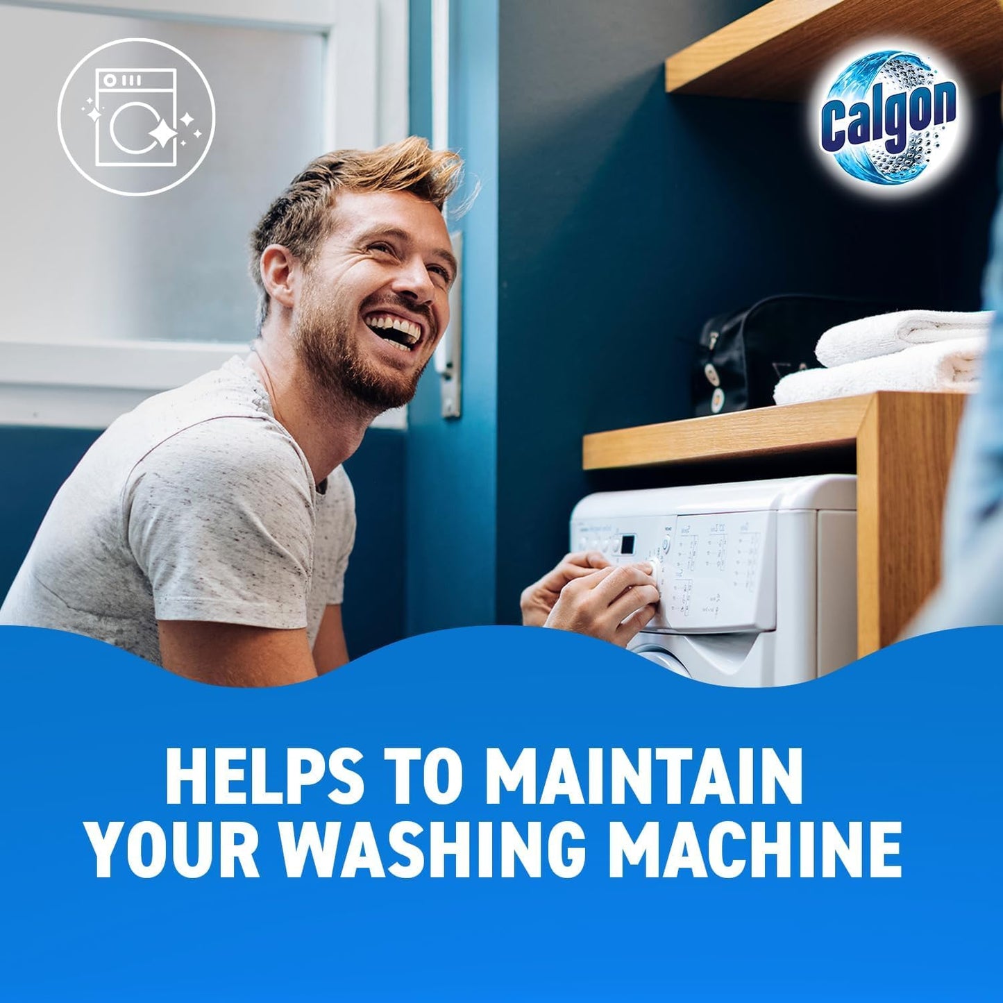 Calgon 4-in-1 Washing Machine Cleaner and Water Softener Tablets, 75 Count | Removes Limescale, Residue, Dirt, Rust & Malodours | Deep Clean | XL Pack Size