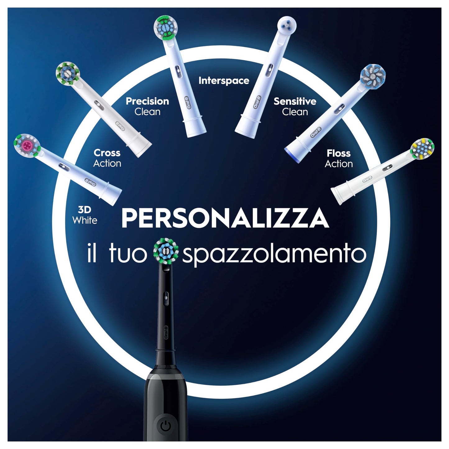 Oral-B PRO 3 3500 Elektrische Zahnbürste/Electric Toothbrush, 2 Aufsteckbürsten, mit 3 Putzmodi und visueller 360° Andruckkontrolle für Zahnpflege, Reiseetui, Geschenk Mann/Frau, Schwarz