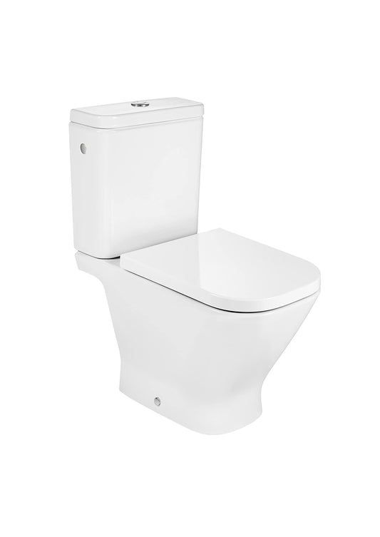 Roca A80147000B Supralit Seat and Lid, The Gap Square, Free Fall, White, 45.1Lx35W centimetres