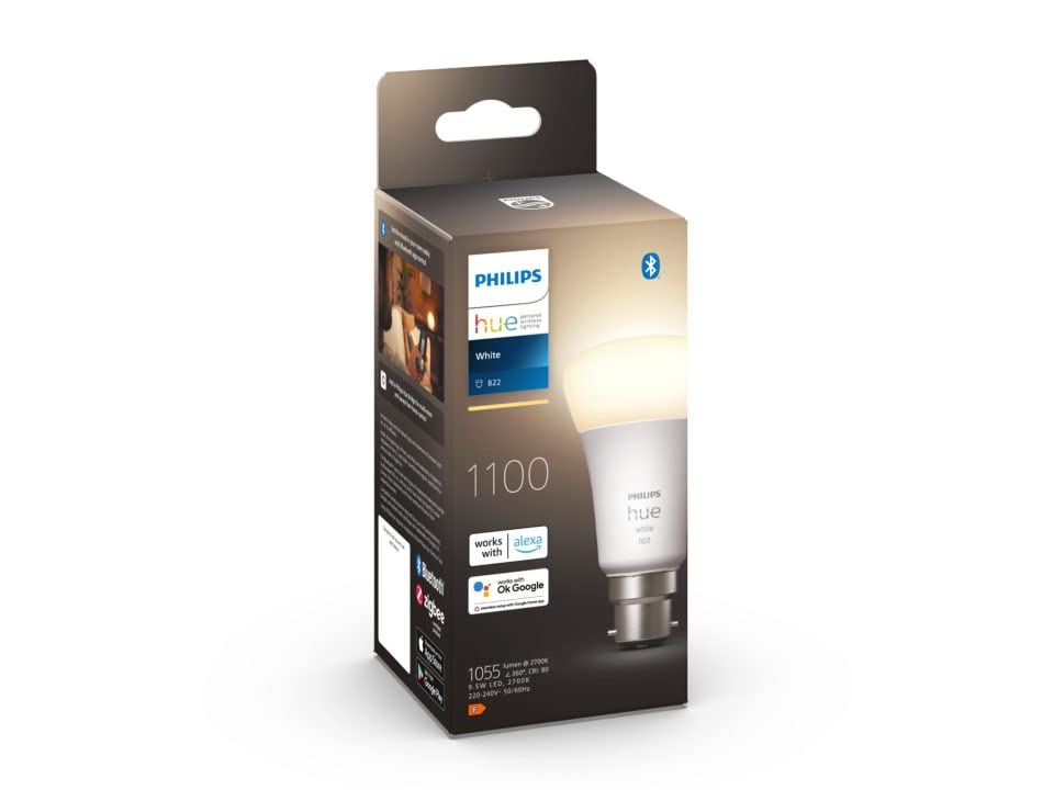 Philips Hue White Single Smart Bulb LED [B22 Bayonet Cap