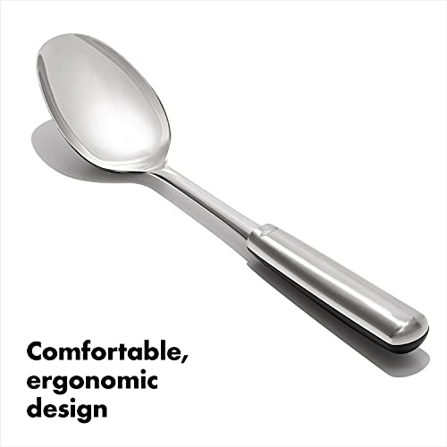 OXO Good Grips Nylon Cooking Spoon - Dishwasher Safe Kitchen Spoon for Non-Stick Cookware - Black, for Sauces and More