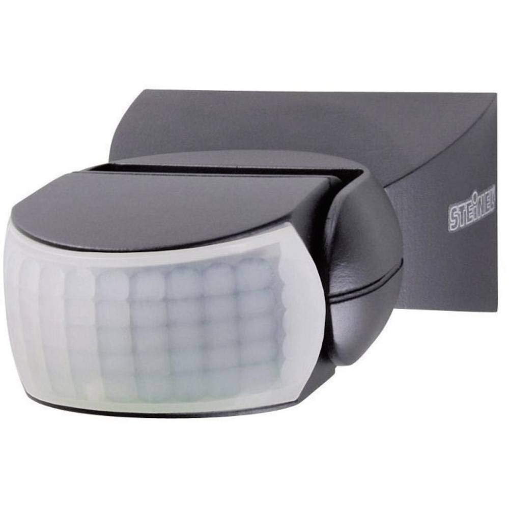 Steinel IS1 Wall/Ceiling Sensor, Black, Motion Detector, Passive Infrared, Energy efficient, IP54, Insulation Class II, for Interior and Exterior, 120 ° Detection.