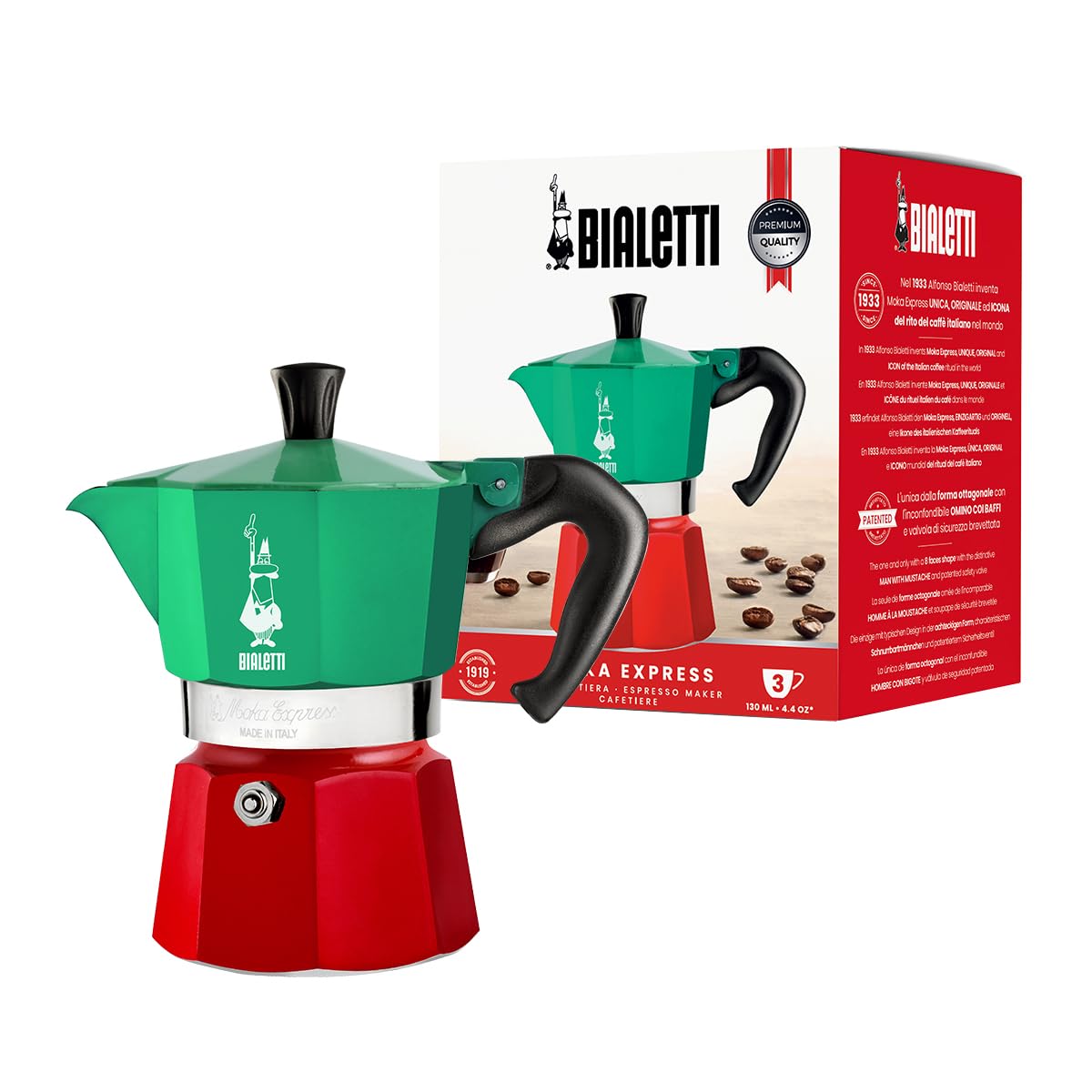 Bialetti Moka Express Italia Collection (Tricolor)