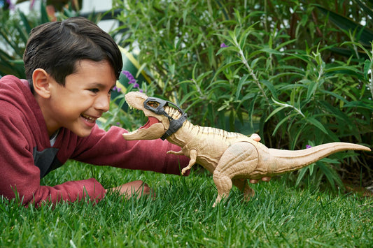Mattel Jurassic World „Dominion: EIN neues Zeitalter“ Fressender Kampfaction T-Rex Actionfigur