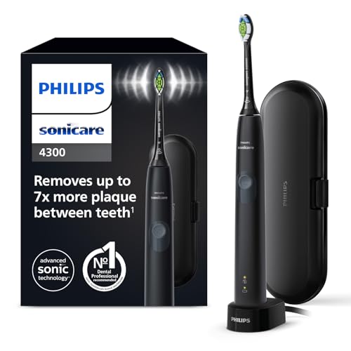 Philips Sonicare ProtectiveClean 4300 Electric Toothbrush, Sonic Toothbrush with Two Intensity Levels, Pressure Sensor and Timer