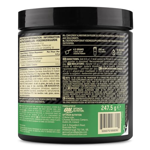 Optimum Nutrition Micronised Creatine Powder, 100% Pure Creatine Monohydrate Powder for Performance and Muscle Power