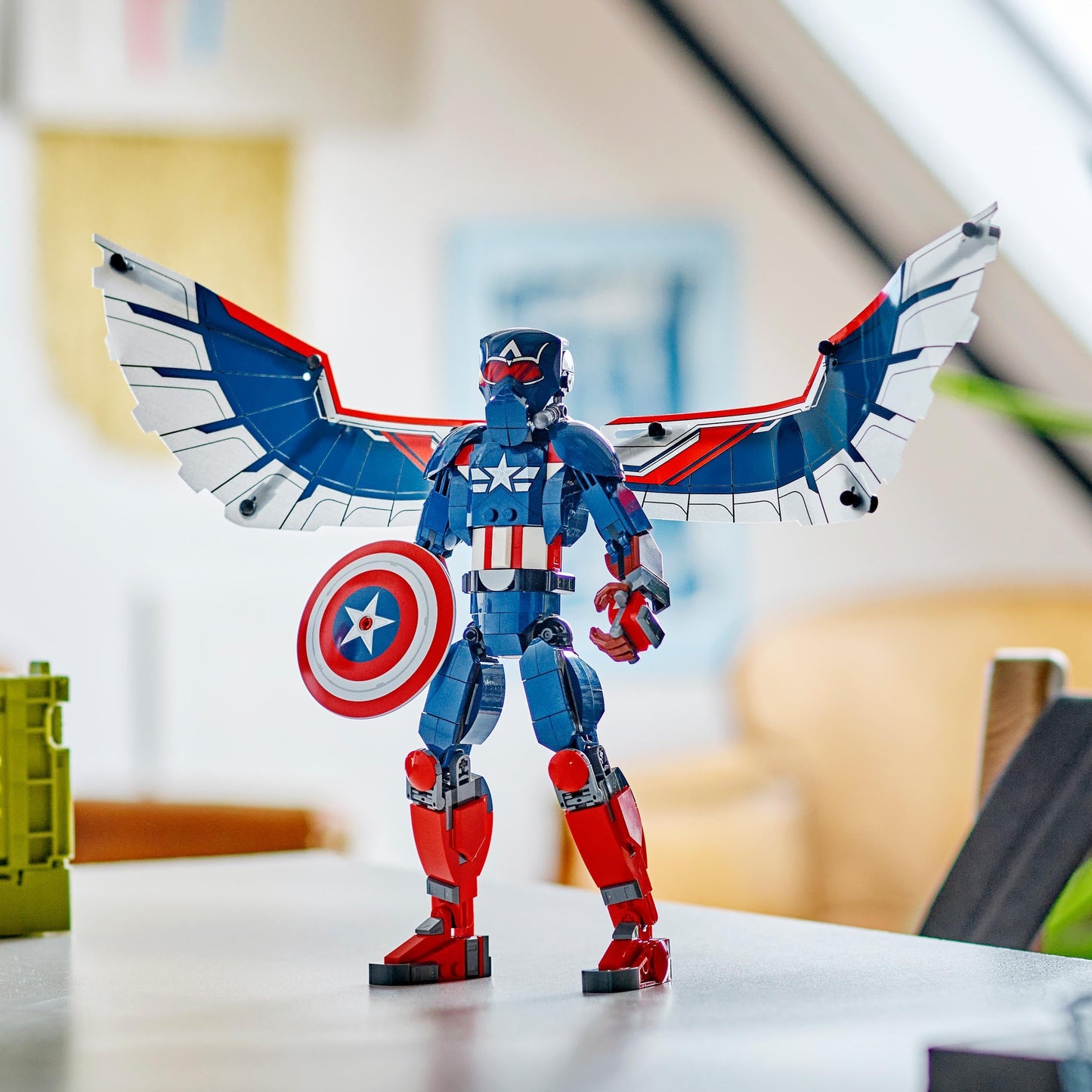 LEGO Marvel New Captain America Construction Figure, Super Hero Action Set with Shield and Drone, Building Toy for 8 Plus Year Old Boys & Girls, Avengers Birthday Gift Idea 76296