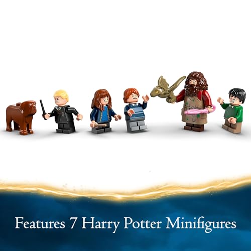LEGO Harry Potter Hagrid’s Hut: An Unexpected Visit, Toy House for 8 Plus Year Old Kids, Boys & Girls, Includes Dragon and Dog Figures plus 5 Character Minifigures Hermione & Ron, Gift Idea 76428
