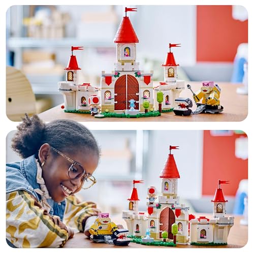 LEGO Super Mario Battle with Roy at Peach’s Castle Set, Nintendo Character Building Toy for 7 Plus Year Old Boys & Girls, with 3 Figures, Adventure Playset, Gifts for Kids and Gamers 71435