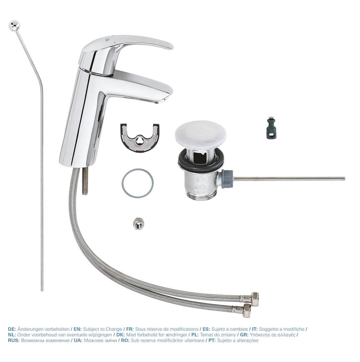 GROHE 33265002 | Eurosmart Basin Tap | S | Pop-Up Waste