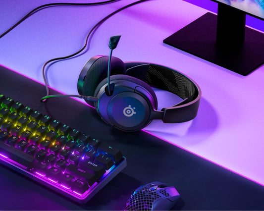 SteelSeries Arctis Nova 1 - Gaming Headset for PC, PS5, PS4, Switch, Xbox - Hi-Fi Drivers - 360° Spatial Audio - AirWeave Memory Foam Ear Cushions - Ultra Lightweight