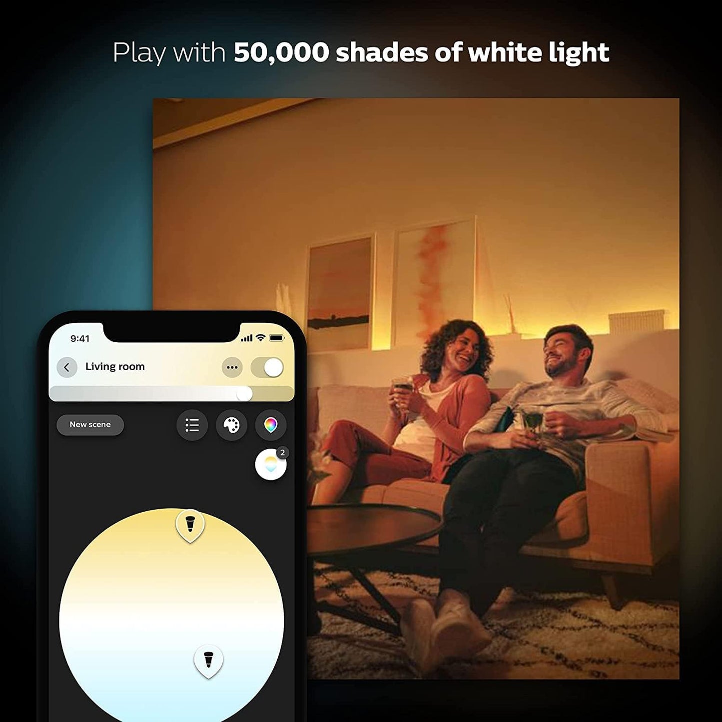 Philips Hue New White Ambiance Smart Light Bulb