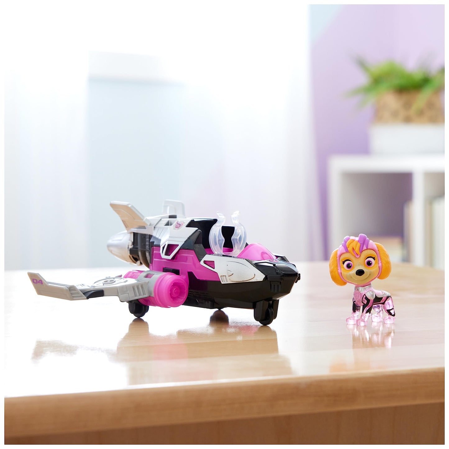 Paw Patrol: The Mighty Movie Aircraft Carrier HQ, with Chase Action Figure and Mighty Pups Cruiser, Kids’ Toys for Boys and Girls 3+