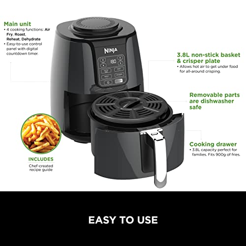 Ninja Air Fryer, 3.8L, 4-in-1, Uses No Oil, Air Fry, Roast, Reheat