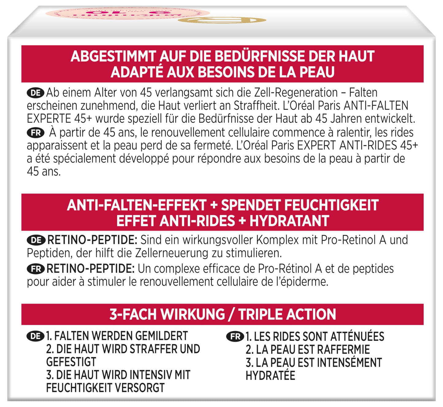 L'Oréal Paris Anti-wrinkle expert Retino Peptides 45+