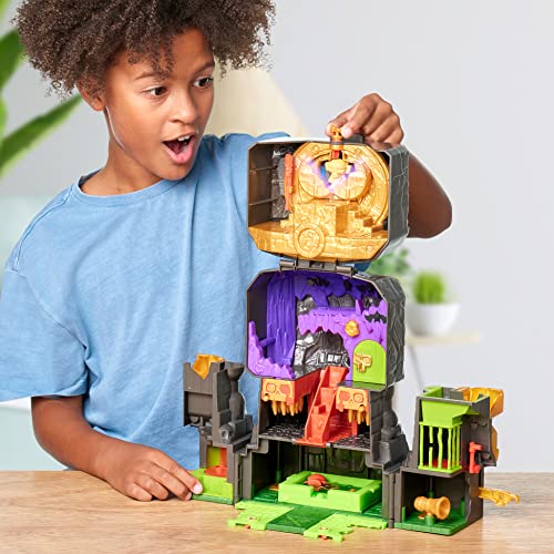 Treasure X Lost Lands Skull Island Skull Temple Mega Playset, 40 Levels of Adventure, 4 Micro Sized Action Figs, Survive The Traps And Discover Guaranteed Real Gold Dipped Treasure,