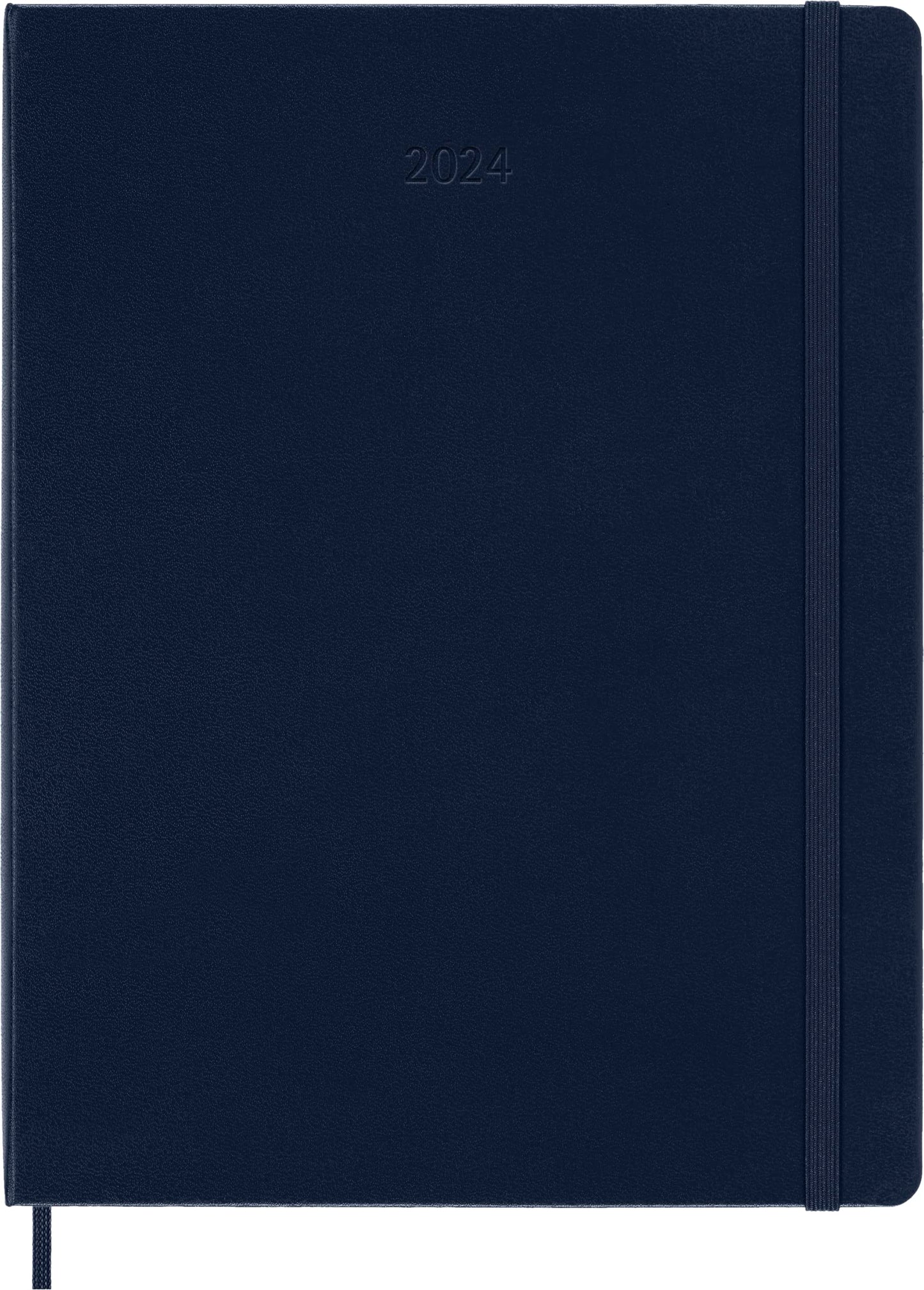 Moleskine Wochenkalender mit Platz für Notizen 12 Monate 2024, Agenda 2024, Hardcover und elastischem Verschluss