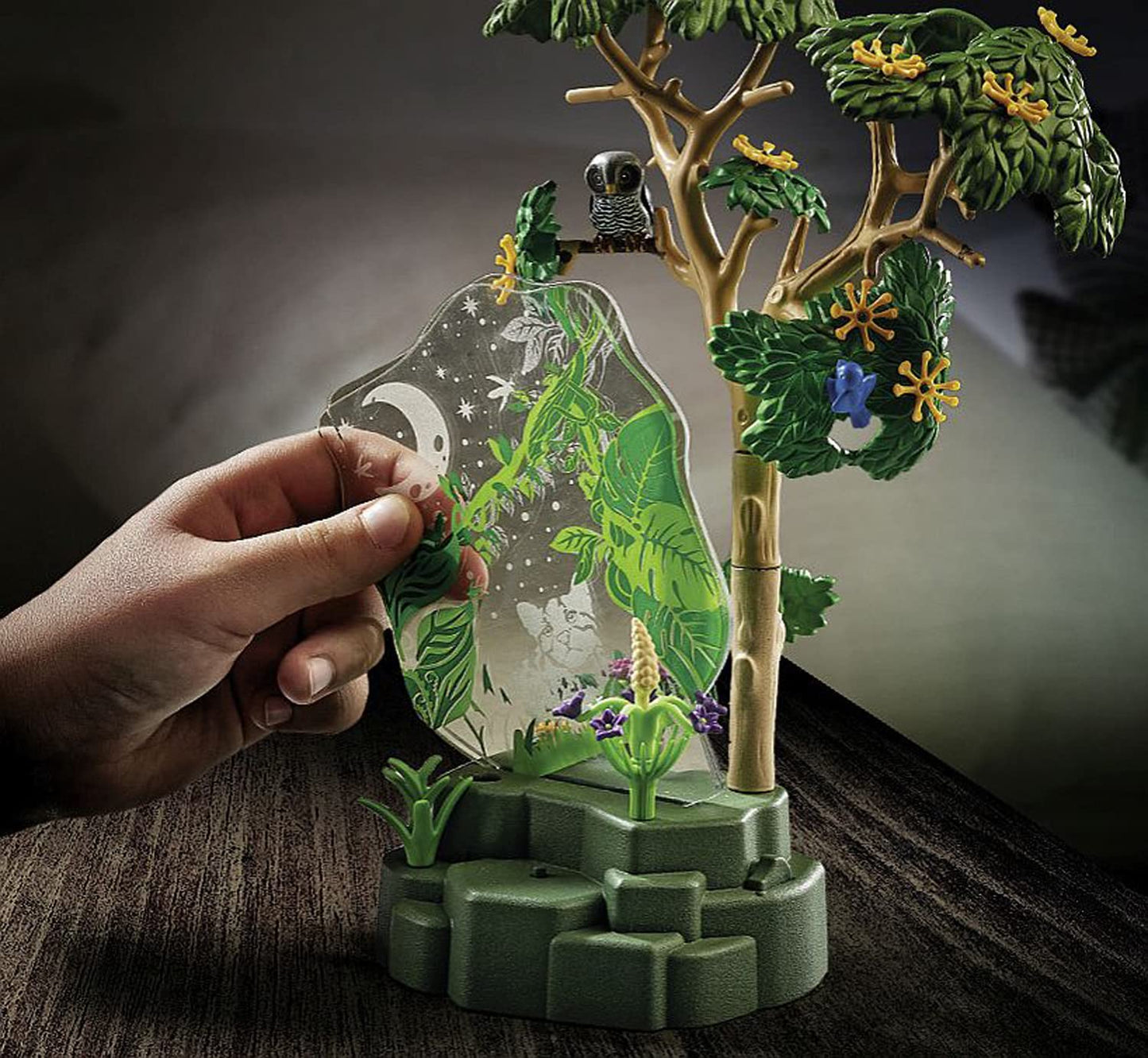 Playmobil Wiltopia 71009 Rainforest Nightlight with Toy Animals, Light and Sound, Sustainable Toy for Children Ages 4+