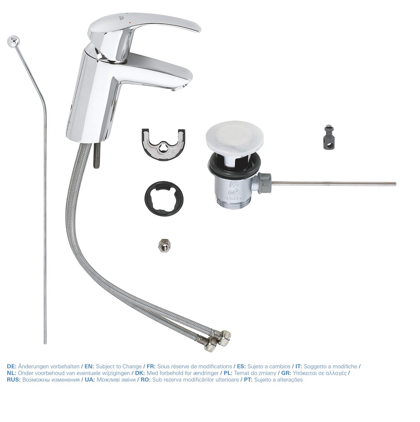 GROHE 33265002 | Eurosmart Basin Tap | S | Pop-Up Waste