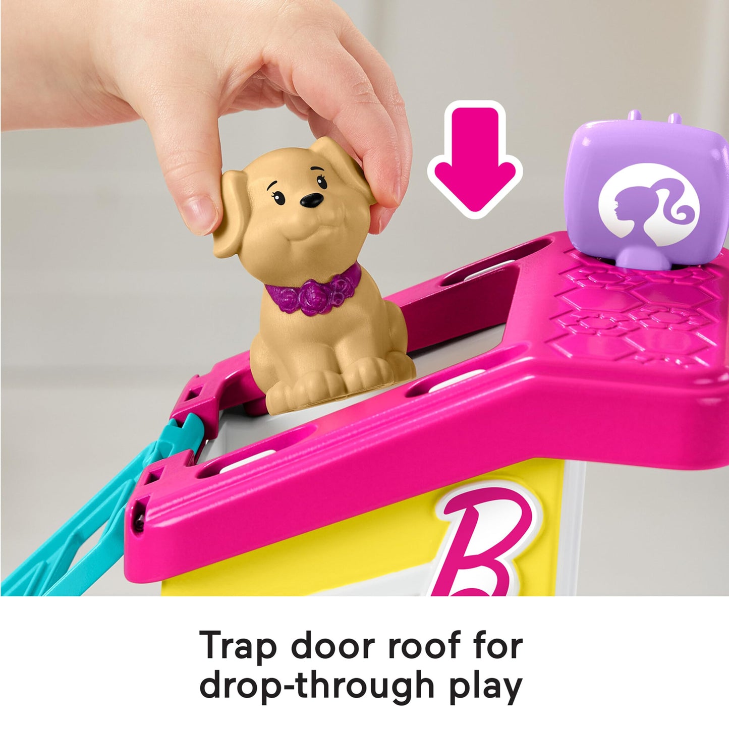 Fisher-Price Little People Barbie Toddler Toy Play and Care Pet Spa Playset with Music & Sounds for Pretend Play Kids Ages 18+ Months, HJW76