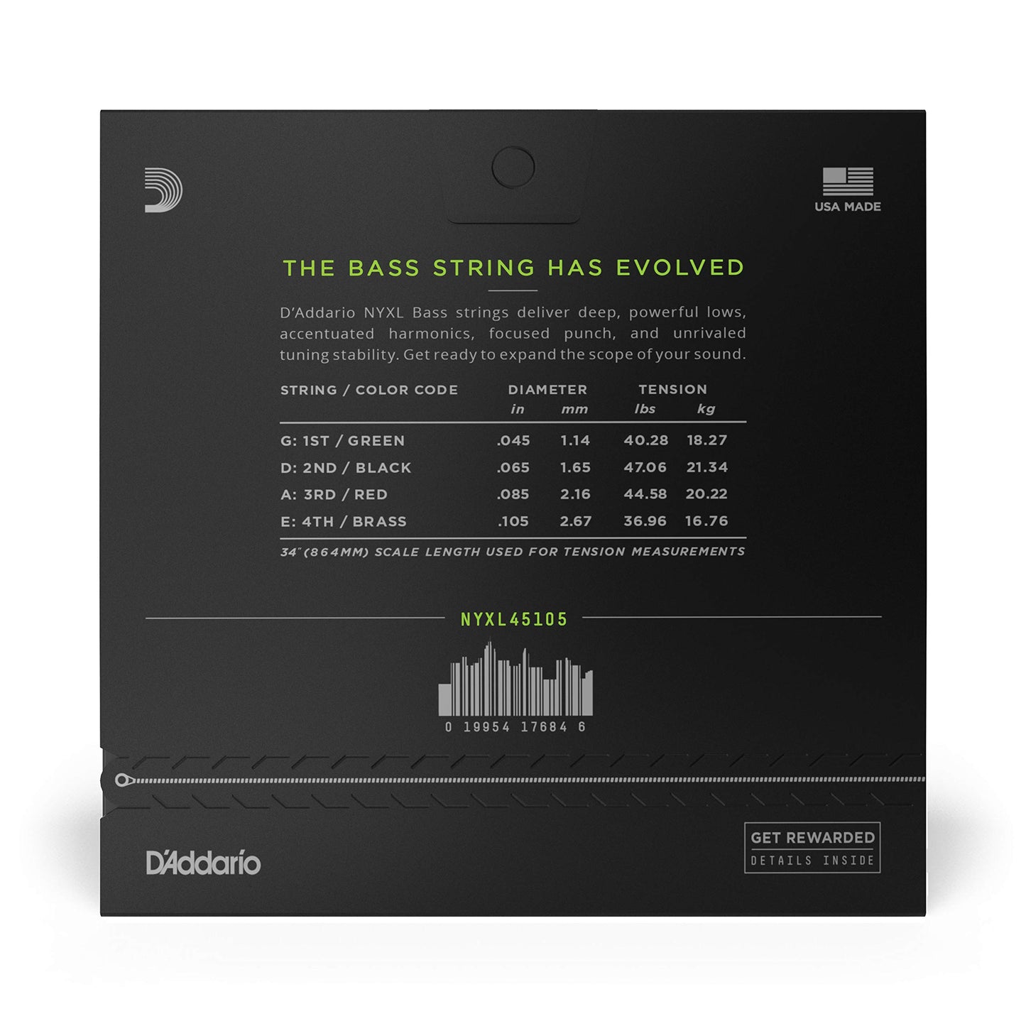 D'Addario NYXL4095 Long Scale